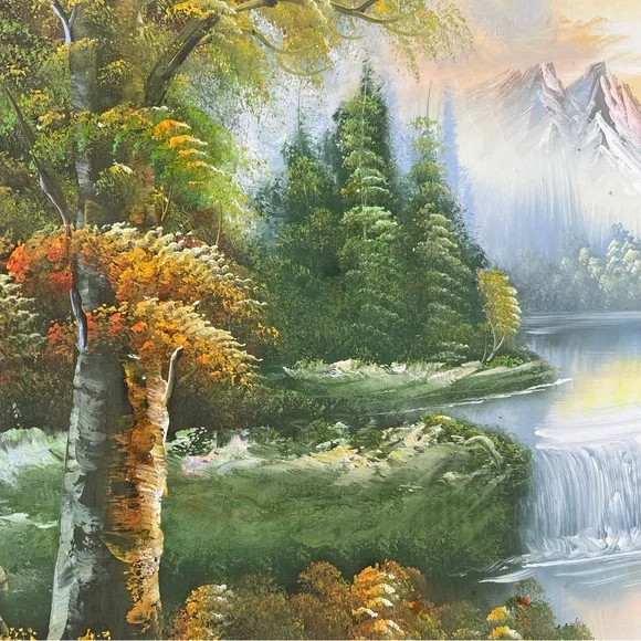 Antique R Boren Oil Painting Signed - Picture 6 of 9